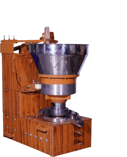 The wooden ghani cold press at our Vijayawada unit